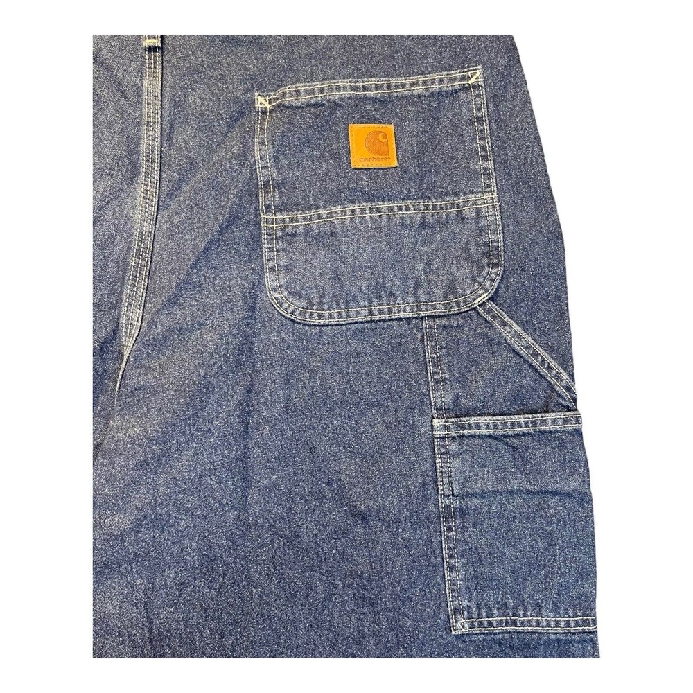 Men's CARHARTT B13 DST 40 X 32 Dungaree Denim Blue Jeans Carpenter Loose Fit - Picture 7 of 10
